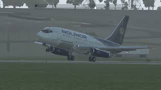 NOLINOR boeing 737 200 landing in xp11 [upl. by Siuoleoj]