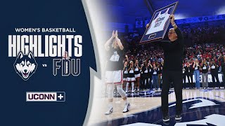 HIGHLIGHTS  UConn Womens Basketball vs FDU [upl. by Yrok]