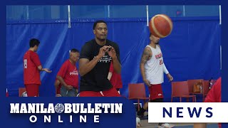 Justin Brownlee back for practice with Barangay Ginebra [upl. by Alomeda]