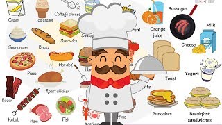 Learn 100 Common Foods in English in 15 Minutes  Food Vocabulary [upl. by Ahsieat]