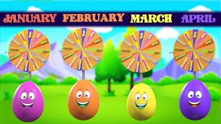 Months of the year song  3D Animaton Preschool Nursery rhymes for children  Boo Boo Kids [upl. by Jacklyn901]