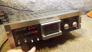 DEMO of VINTAGE STUDER A710 CASSETTE TAPE RECORDER FOR SALE [upl. by Emearg759]