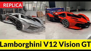 Homemade  Lamborghini V12 Vision GT REPLICA  Build Time Lapse [upl. by Annauqahs652]