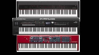 ROLAND RD 2000 VS KORG Grandstage VS NORD Stage 3 Battle on Stage Fight [upl. by Akinam]