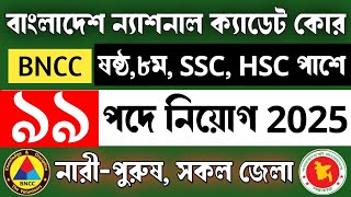 ৯৯ পদে বাংলাদেশ ন্যাশনাল ক্যাডেট কোর নিয়োগ ২০২৪  Bncc job circular 2024  Bncc govt job circular bd [upl. by Aromat984]