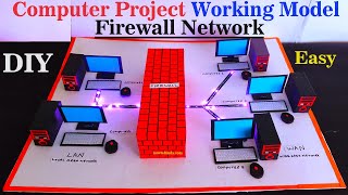 computer project working model  firewall network project  science exhibition  diy  howtofunda [upl. by Akira]