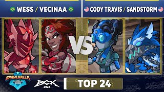 Wess amp VecinaA vs Cody Travis amp Sandstorm  Top 24  Brawlhalla World Championship 2022 [upl. by Lyckman]