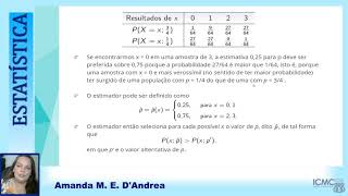 Videoaula 15 Estimadores de máxima verossimilhança [upl. by Anirat]