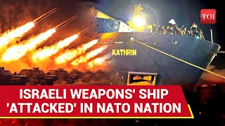 Hundreds Storm Ship With Israeli Weapons In NATO Nation No Zionism In Our Ports [upl. by Lucias]