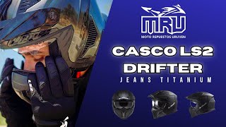 Casco LS2 linea Drifter  Jeans Titanium  Uruven Moto Repuestos [upl. by Nallad]