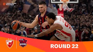 ZvezdaBaskonia  Round 22 Highlights  202324 Turkish Airlines EuroLeague [upl. by Anaerol]