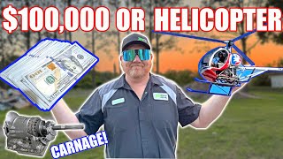 100000 Or A Helicopter What Do I Choose Also Justin Destroys His New Burnout Truck [upl. by Coughlin]