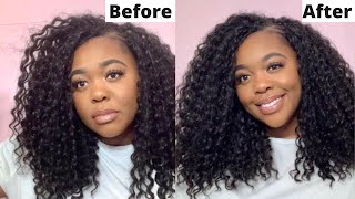 HOW TO REVIVE CURLY SYNTHETIC HAIR  MAINTAINING CURLY CROCHET HAIR [upl. by Windzer]