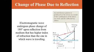 University Physics Lectures Change of Phase Due to Reflection [upl. by Tilden598]