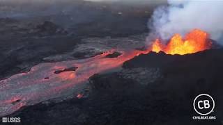 Kilauea Lava Fissure 8 And Lava Flow June 6 2018 [upl. by Brelje]