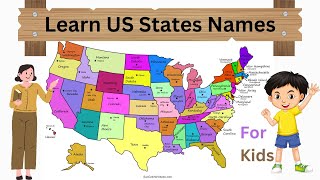 Learn 50 United States of America with Capitals Memorize ALL 50 US States for kids US states names [upl. by Esital960]