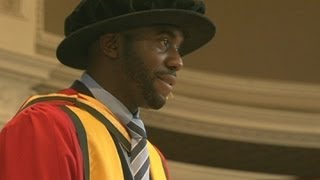 Boltons Fabrice Muamba gets honorary degree Im touched [upl. by Lecram]