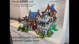 LEGO ALT Medieval Castle Gate and Keep HUGE ALTERNATIVE BUILD [upl. by Anifur948]