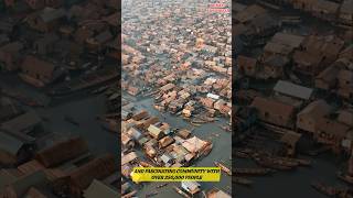 Africas biggest FLOATING SLUM  Makoko Lagos Nigeria shorts [upl. by Wing]