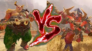 Plague Ogres GW VS Minotaurs of Khorne GW Total War Warhammer 3 [upl. by Retla]