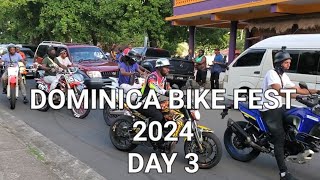 DOMINICA BIKE FESTIVAL 2024 DAY 3 BIKERS ARRIVING IN PORTSMOUTH DOMINICA AFTER ISLAND RIDE OUT [upl. by Allebram325]