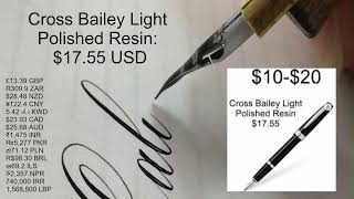 Cross Bailey Light Polished Resin fountain pen price 1755 USD [upl. by Ameyn]