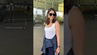 Mrunal Thakur is looking so gorgeous today on airport🫶🤍The Unseen Shorts mrunalthakur [upl. by Ardnauqal124]