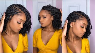 BRAIDED BOB  KNOTLESS WITH CURLY HAIR [upl. by Naarah]