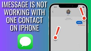 How To Fix iMessage Not Working With One Contact Only [upl. by Ynnij]