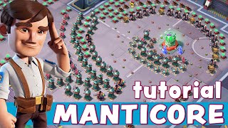 MANTICORE  step by step TUTORIAL 🤓 HOW TO SOLO  BOOM BEACH operation gameplayattack strategytips [upl. by Durrett]