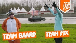 CROSSBAR CHALLENGE MET EEN RACENDE AUTO – TEAM FIX vs TEAM BAARD [upl. by Maxfield]