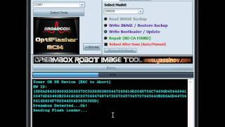 Dreambox OptiFlasher Writing Bootloader Operation in Advanced Mode1 [upl. by Auqinahc]