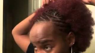 How to Do a Crochet Weave Afro amp Cornrows Pt2 [upl. by Gibe]