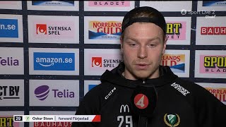 Oskar Steen inför matchen  Intervju  Timrå IK  Färjestad BK  20241029 [upl. by Aerol]