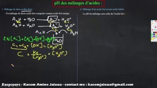 24pH dun mélange de deux acides fort  Reactions Chimique SMPC [upl. by Arual]