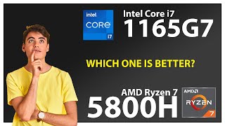 INTEL Core i7 1165G7 vs AMD Ryzen 7 5800H Technical Comparison [upl. by Widera]