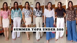 Summer tops shirts Tshirts blouse 5080 DISCOUNT  SALE haul under 500 Rs [upl. by Anyr]