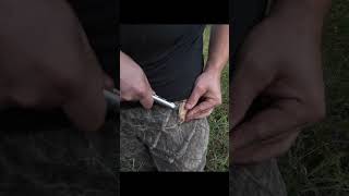 How to make a stone flake… foraging primitive harvesting [upl. by Mis]