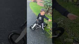 Jameson rides the Hornit Airo balance bike [upl. by Llenehs]