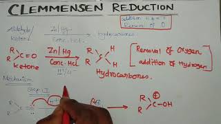 Clemmensen reduction reaction mechanismtamilSANTHOSHCHEMISTRY [upl. by Lindo]