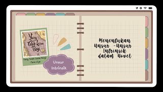 Menentukan Unsur  Unsur Intrinsik Novel fitrinazimarty8640 [upl. by Petunia]