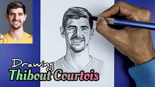 Drawing Thibaut Courtois  Real Madrid Goalkeeper [upl. by Zoa]