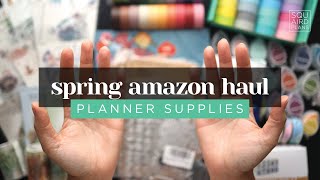 MY SPRING AMAZON HAUL 2024 Planner Stationery Unboxing UNSPONSORED [upl. by Regina269]