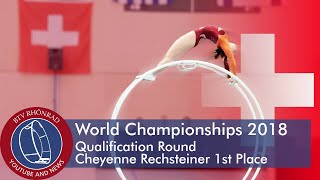 World Championships in Gymwheel 2018 Cheyenne Rechsteiner Qualification Round 1st Place [upl. by Welford]