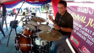 Megadeth  She Wolf  drum cover   HAZIQ RAMLI [upl. by Adnuhsal]