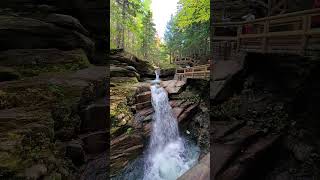 Amazing Sabbaday Falls in Waterville Valley New Hampshire USA 2021 [upl. by Gaudette548]