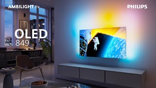 Philips Ambilight OLED849  Google TV  P5 AI Perfect Picture Engine [upl. by Ayidah]