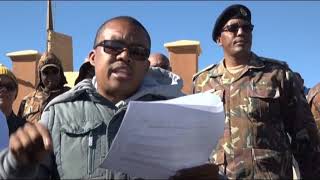 Keetmanshoop youth demand a halt to interviews of shortlisted police cadets in Kharas Region [upl. by Ennobe963]