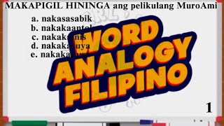 Word Analogy  Filipino  CSE Reviewer 2025 [upl. by Betthel135]