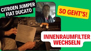 Innenraumfilter  Pollenfilter wechseln Fiat Ducato Citroen Jumper [upl. by Garap]